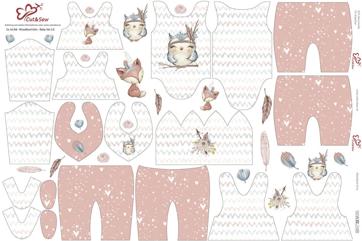 Nähset, Schnittmuster auf Stoff gedruckt