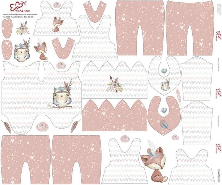 Nähset, Schnittmuster auf Stoff gedruckt