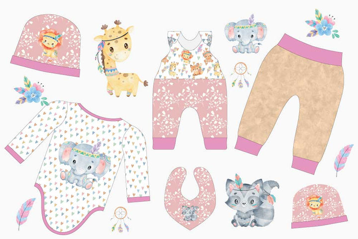 Baby Set 2.0 –  BOHO ANIMALS ROSA