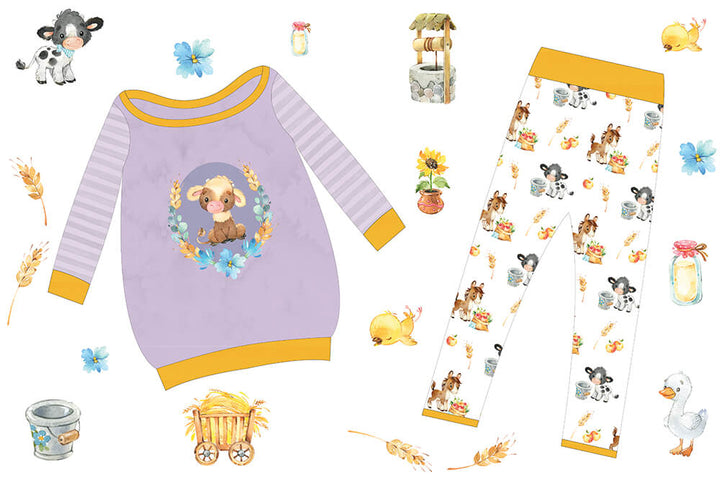 Ballonkleid-Set – Cute Farm 2.0 Purple