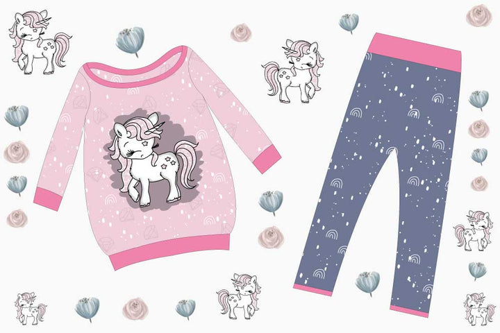 Ballonkleid-Set – Einhornliebe