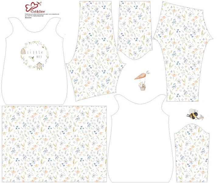 Ballonkleid-Set – Blümchen