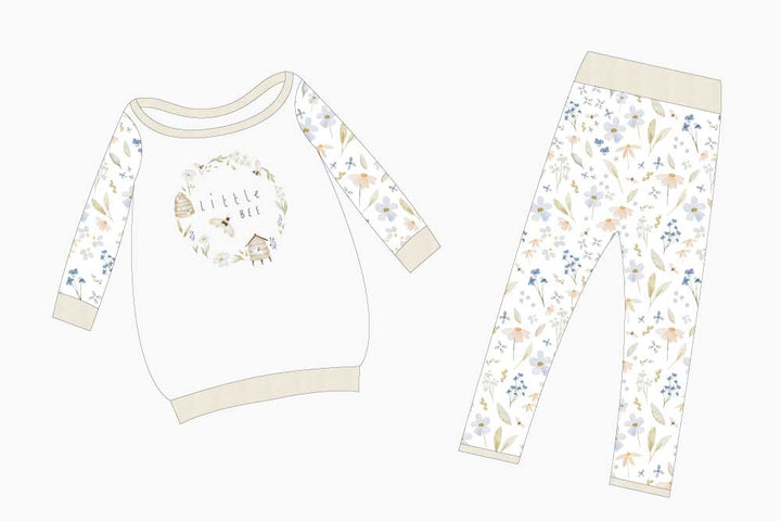 Ballonkleid-Set – Blümchen