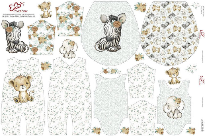 Baby-Gute-Nacht-Set – African Babies - Cut&Sew
