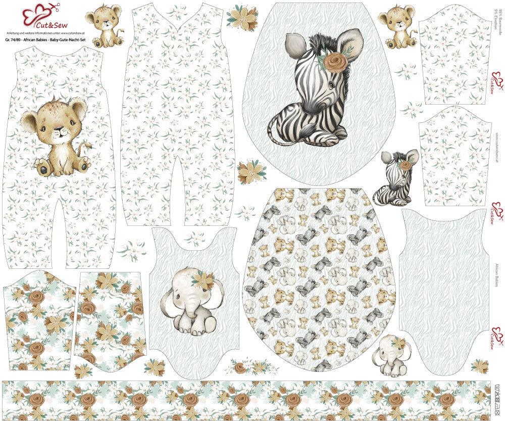 Baby-Gute-Nacht-Set – African Babies - Cut&Sew