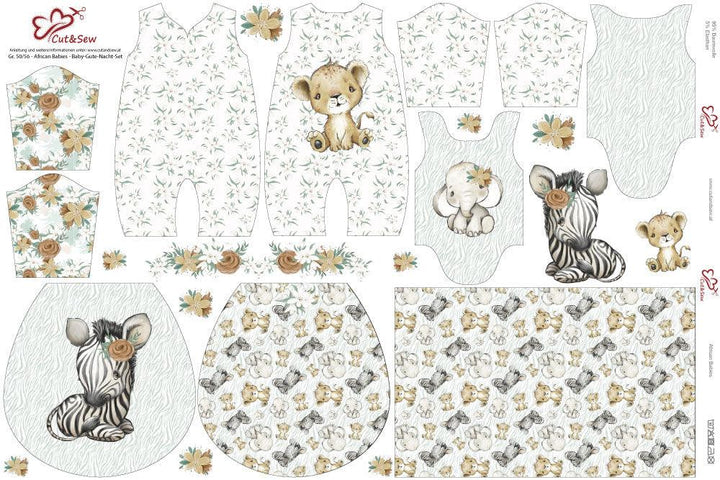 Baby-Gute-Nacht-Set – African Babies - Cut&Sew
