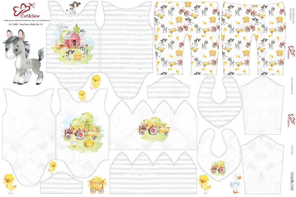 Baby Set – Cute Farm - Cut&Sew