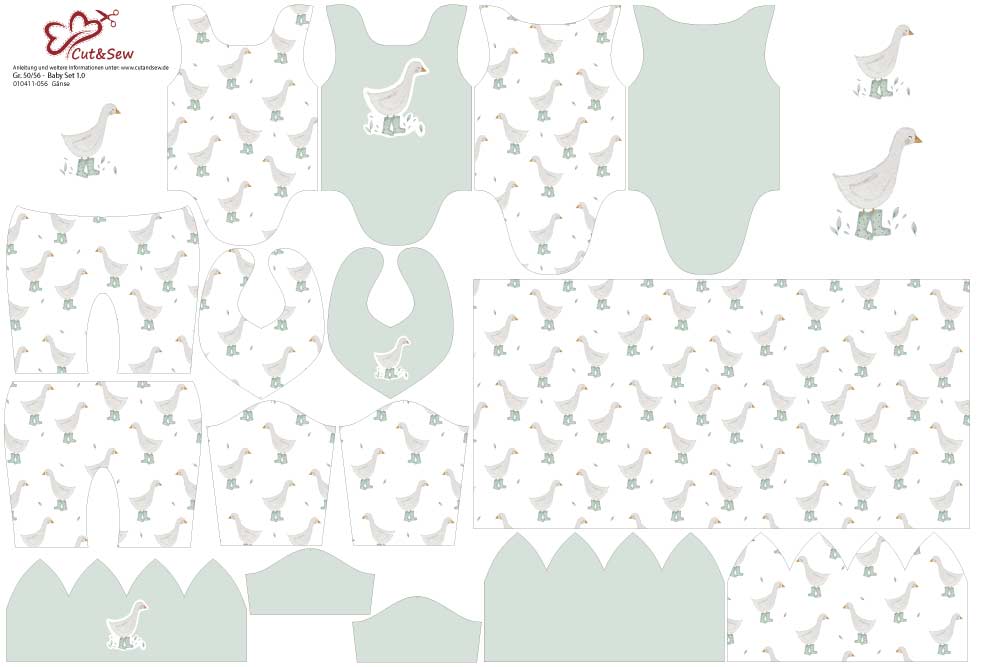 Baby Set - Gänse - Cut&Sew