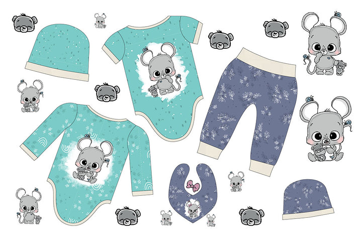 Baby Set – Mäuseliebe lila