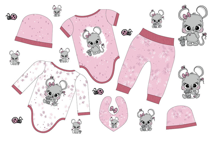Baby Set – Mäuseliebe Rosa