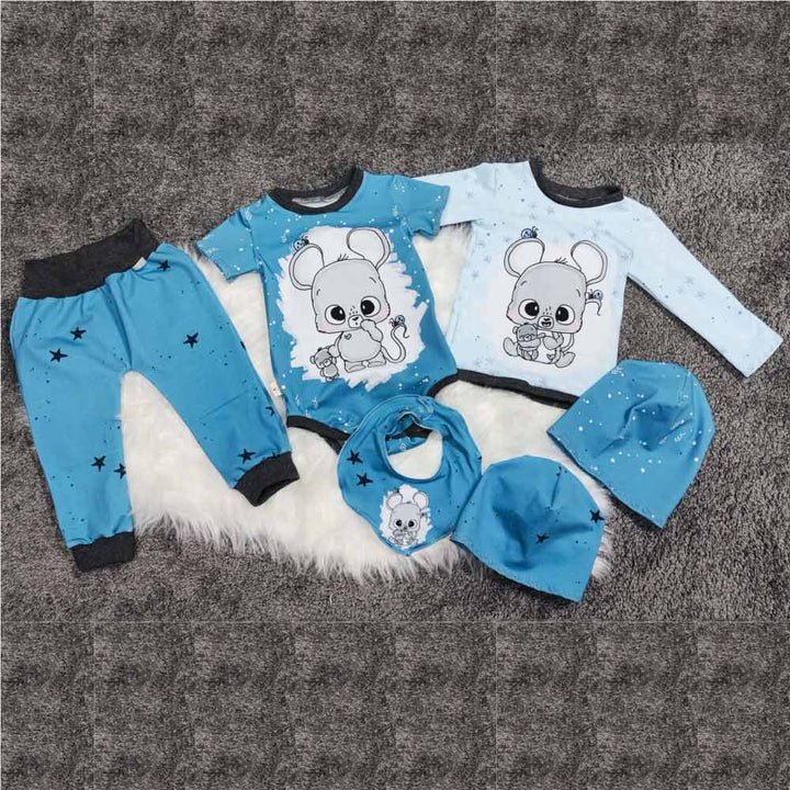 Baby Set – Mäuseliebe blau
