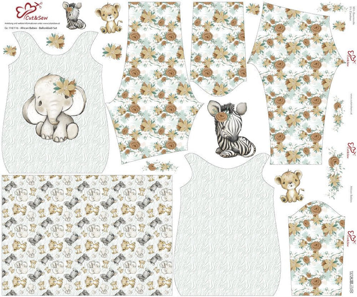 Ballonkleid-Set – African Babies - Cut&Sew