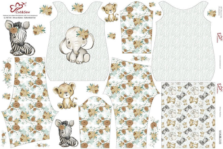 Ballonkleid-Set – African Babies - Cut&Sew