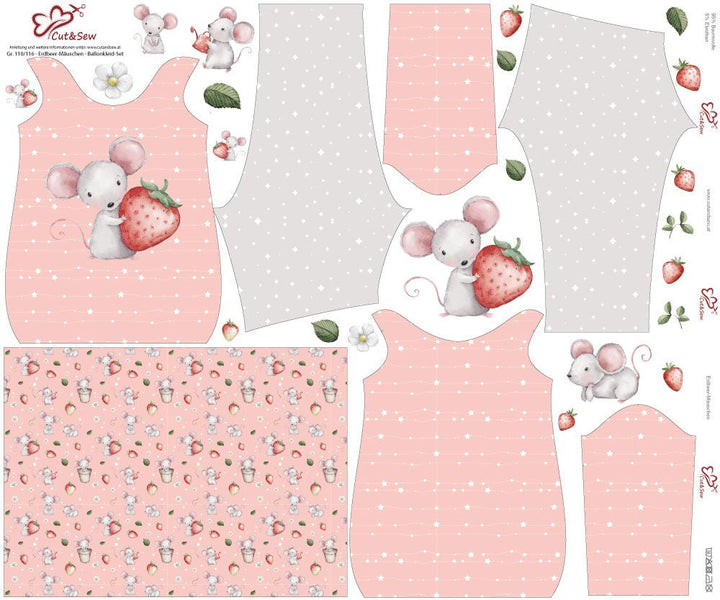 Nähset, Schnittmuster auf Stoff gedruckt