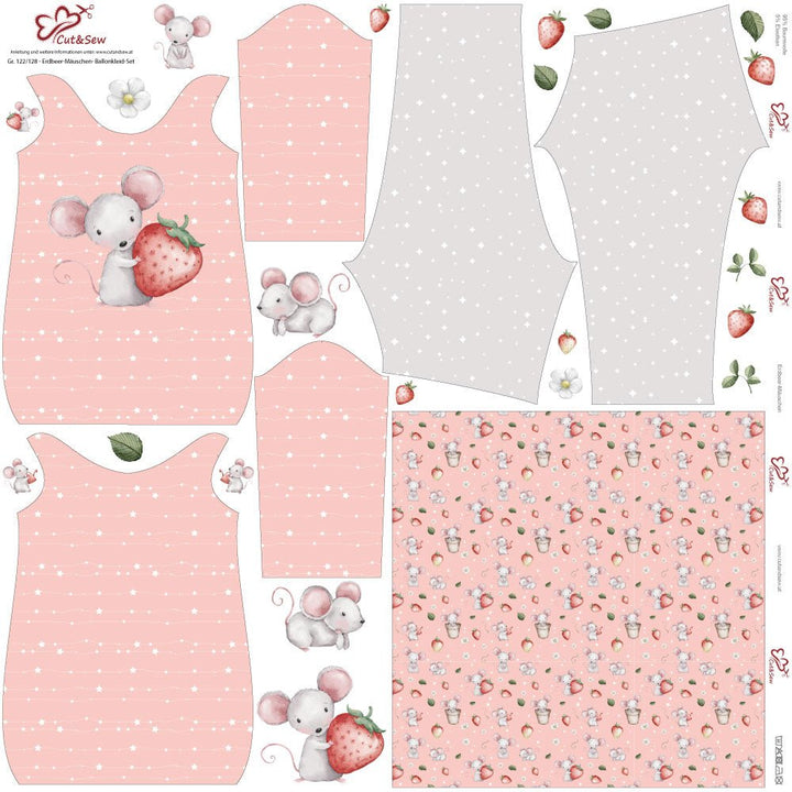 Nähset, Schnittmuster auf Stoff gedruckt