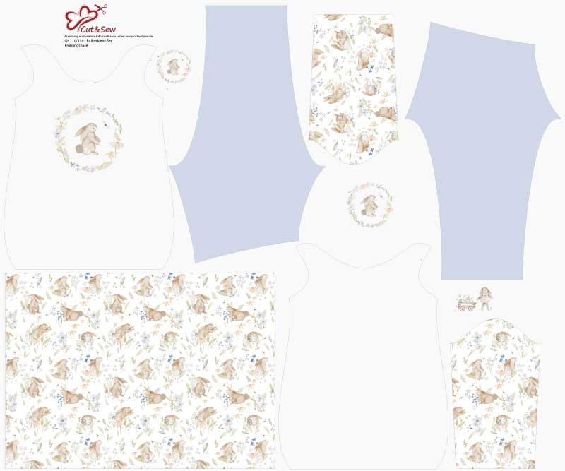 Ballonkleid - Set – Frühlingshase - Cut&Sew