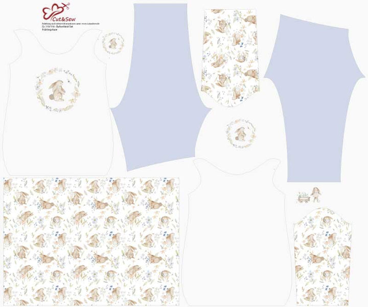 Ballonkleid - Set – Frühlingshase - Cut&Sew