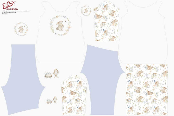 Ballonkleid - Set – Frühlingshase - Cut&Sew