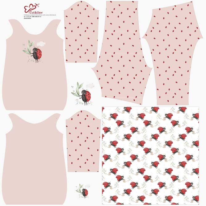 Ballonkleid - Set – Marienkäfer - Cut&Sew