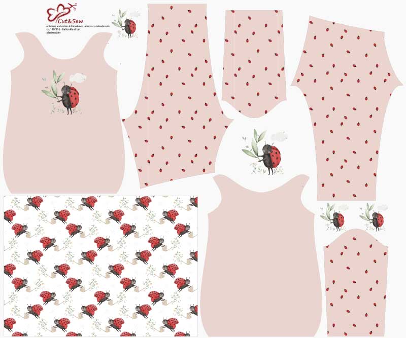 Ballonkleid - Set – Marienkäfer - Cut&Sew