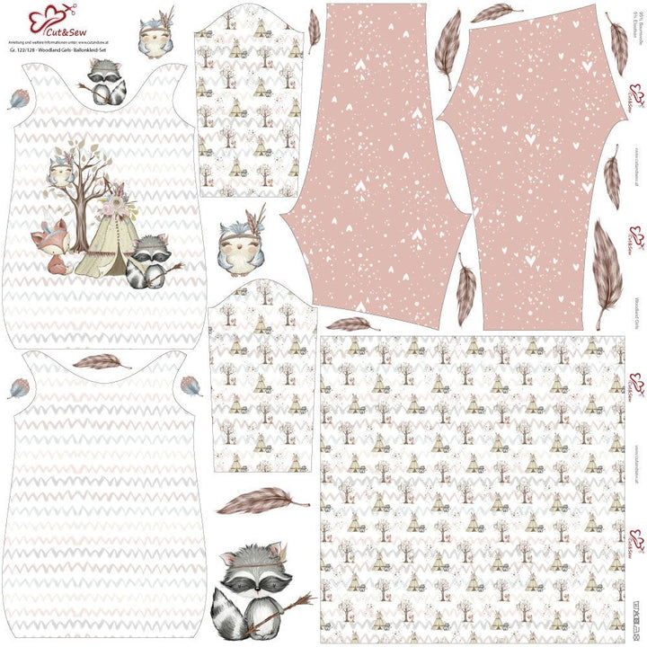 Ballonkleid-Set – Woodland Girls - Cut&Sew