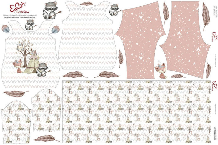 Ballonkleid-Set – Woodland Girls - Cut&Sew