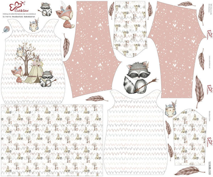 Ballonkleid-Set – Woodland Girls - Cut&Sew