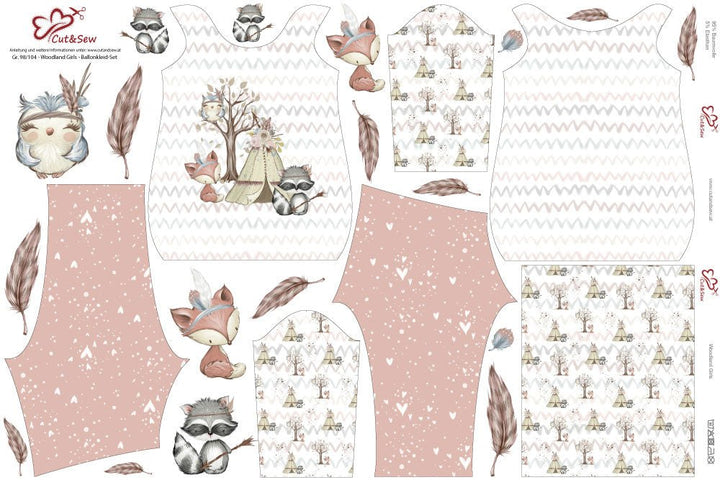 Ballonkleid-Set – Woodland Girls - Cut&Sew