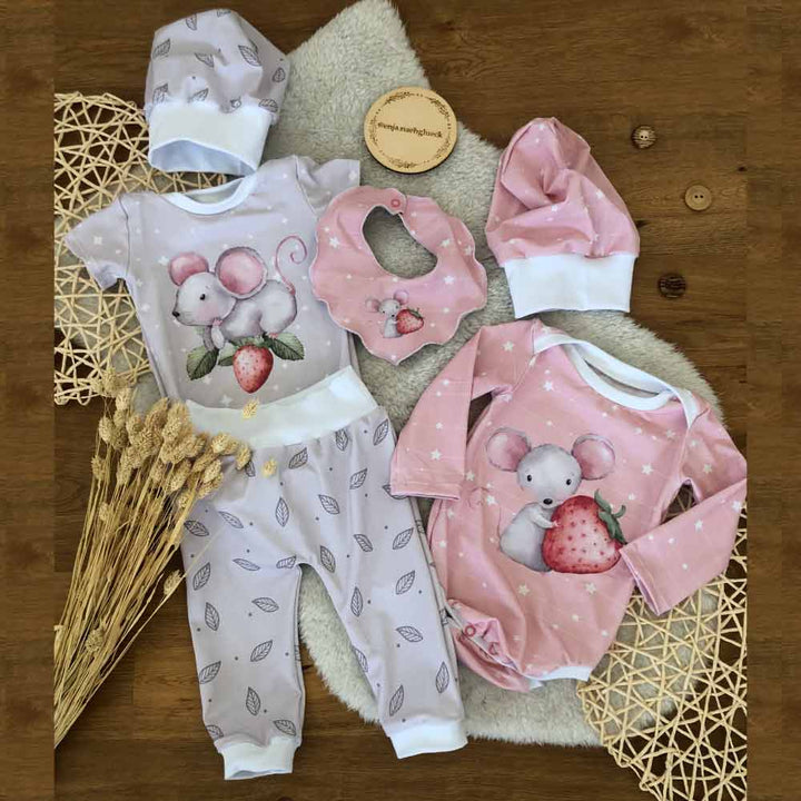 Baby Set –  Erdbeer Mäuschen