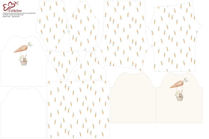 Schlafanzug Nähset – Süße Karotte - Cut&Sew