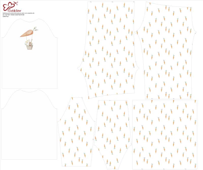 Schlafanzug Nähset – Süße Karotte - Cut&Sew