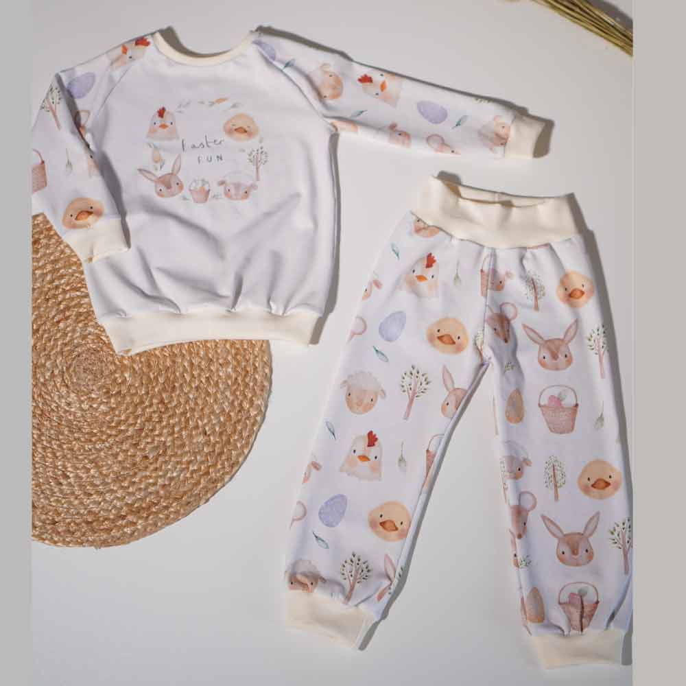 Kinder Schlafanzug Ostermotiv