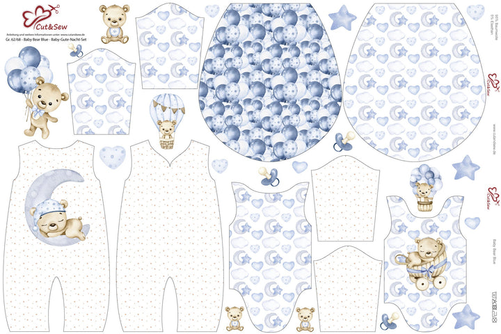 Nähset, Schnittmuster auf Stoff gedruckt