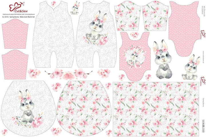 Baby-Gute-Nacht-Set – Spring Bunny - Cut&Sew