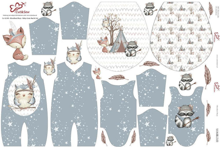 Baby-Gute-Nacht-Set – Woodland Boys - Cut&Sew