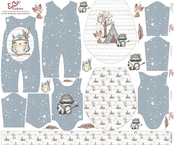 Baby-Gute-Nacht-Set – Woodland Boys - Cut&Sew