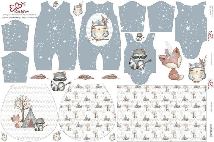 Baby-Gute-Nacht-Set – Woodland Boys - Cut&Sew