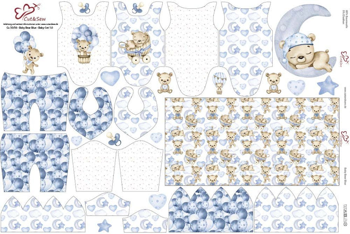 Nähset, Schnittmuster auf Stoff gedruckt