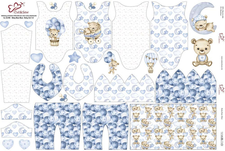 Nähset, Schnittmuster auf Stoff gedruckt