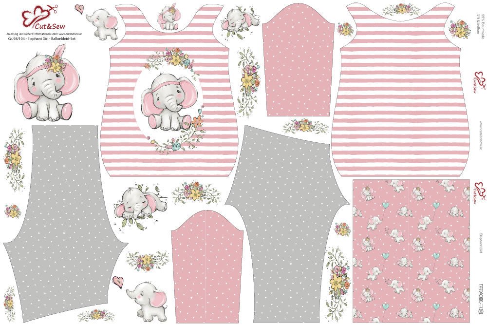 Ballonkleid-Set – Elephant Girl - Cut&Sew