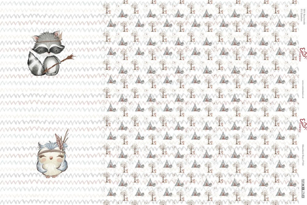 Panel – Woodland Boys – P-104 - Cut&Sew