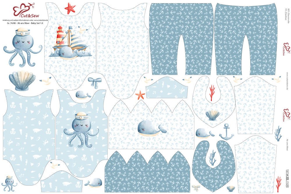 Baby Set – Ab ans Meer - Cut&amp;Sew