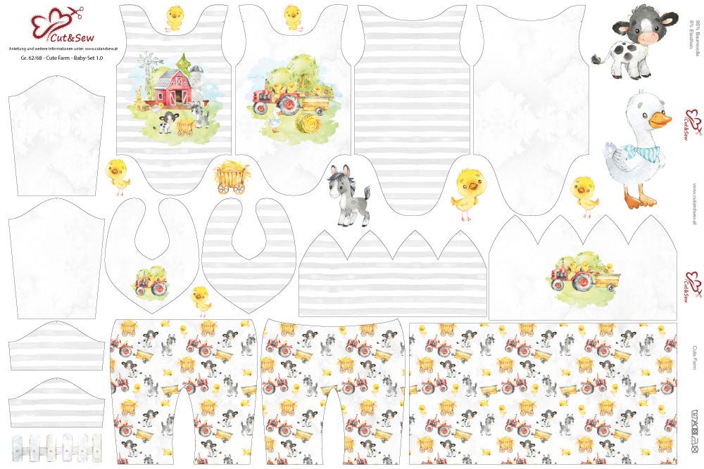 Baby Set – Cute Farm - Cut&amp;Sew