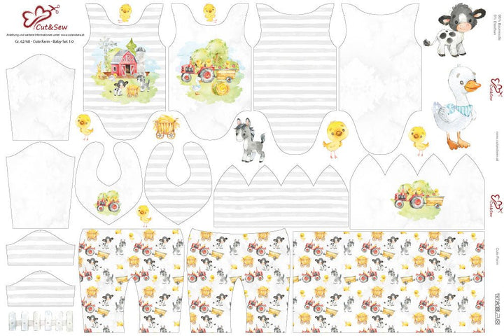 Baby Set – Cute Farm - Cut&amp;Sew