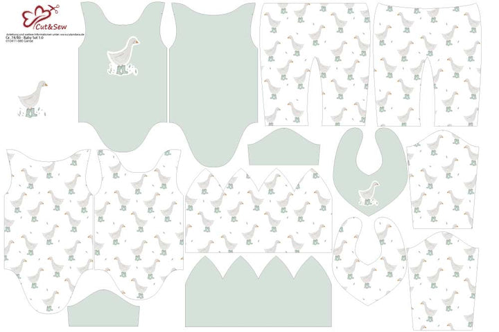 Baby Set - Gänse - Cut&amp;Sew