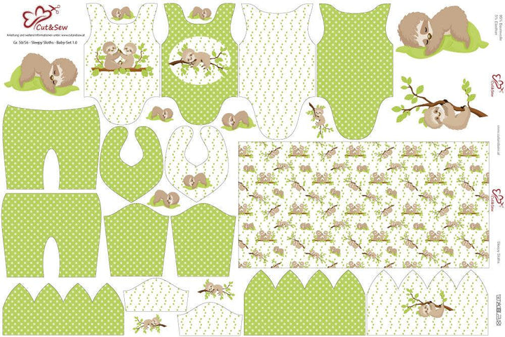 Baby Set – Sleepy Sloths - Cut&amp;Sew