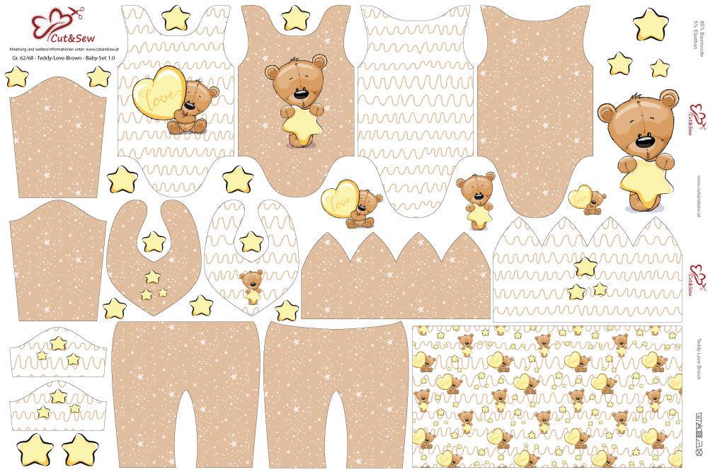 Baby Set – Teddy Love Brown - Cut&amp;Sew