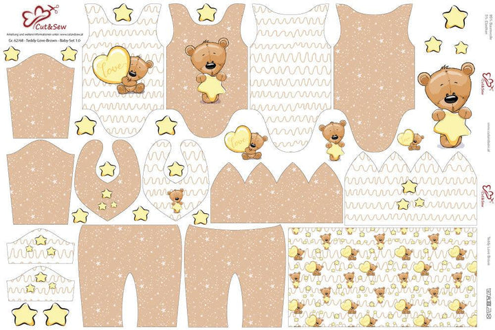 Baby Set – Teddy Love Brown - Cut&amp;Sew