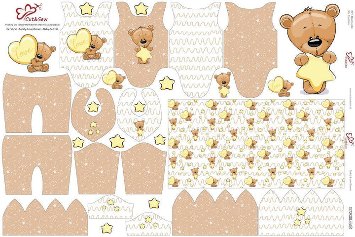 Baby Set – Teddy Love Brown - Cut&amp;Sew