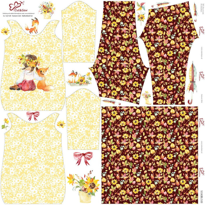 Ballonkleid-Set – Autumn Girls - Cut&amp;Sew